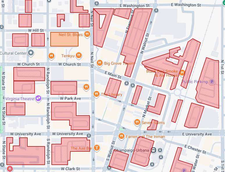 Downtown Champaign parking map thumbnail